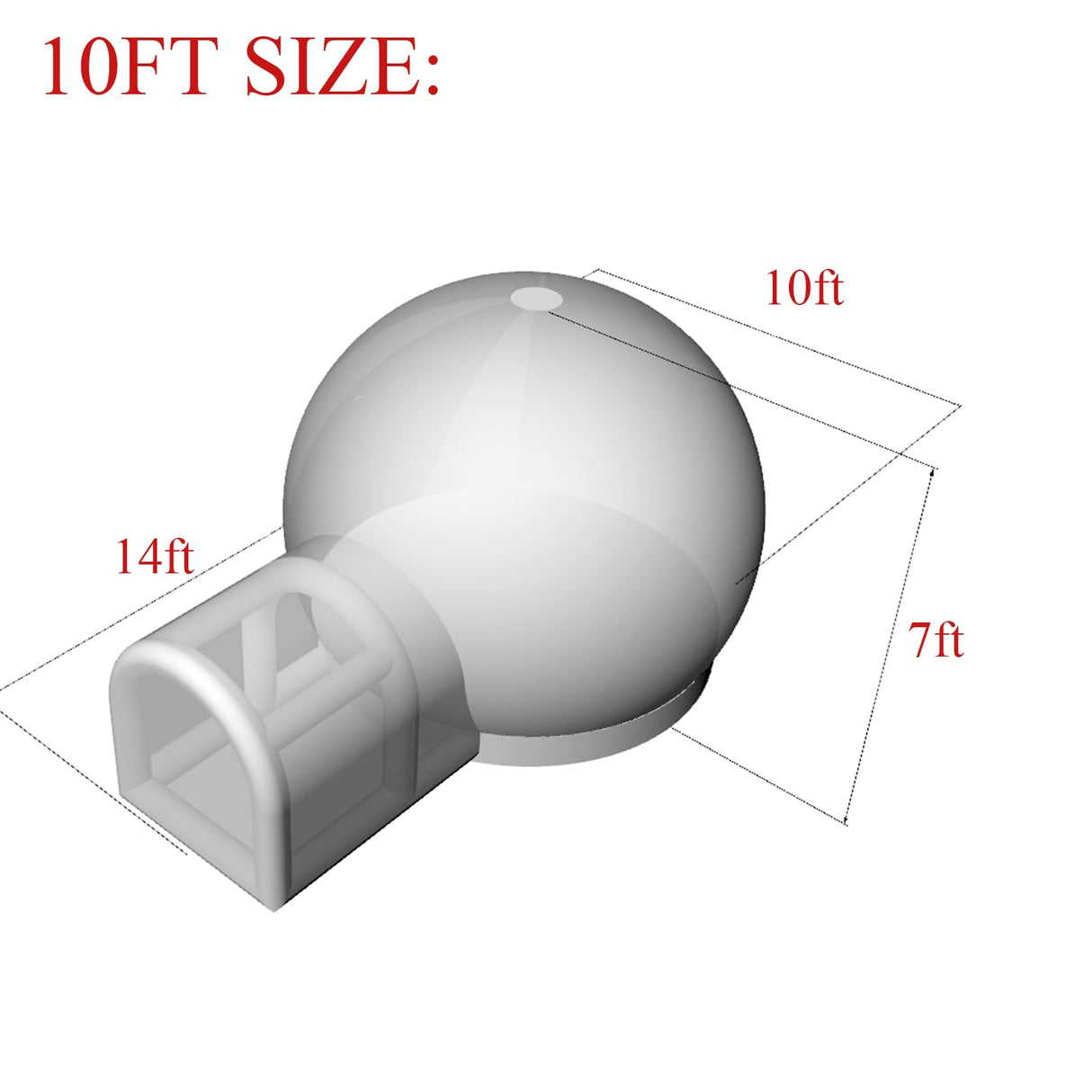 10FT Inflatable Bubble House with Bounce Jumping Area Commercial Grade PVC Bounce House, Bubble Balloon House for Kids,Toddler with Blower & Pumb & 50Pcs Balloons AEOR
