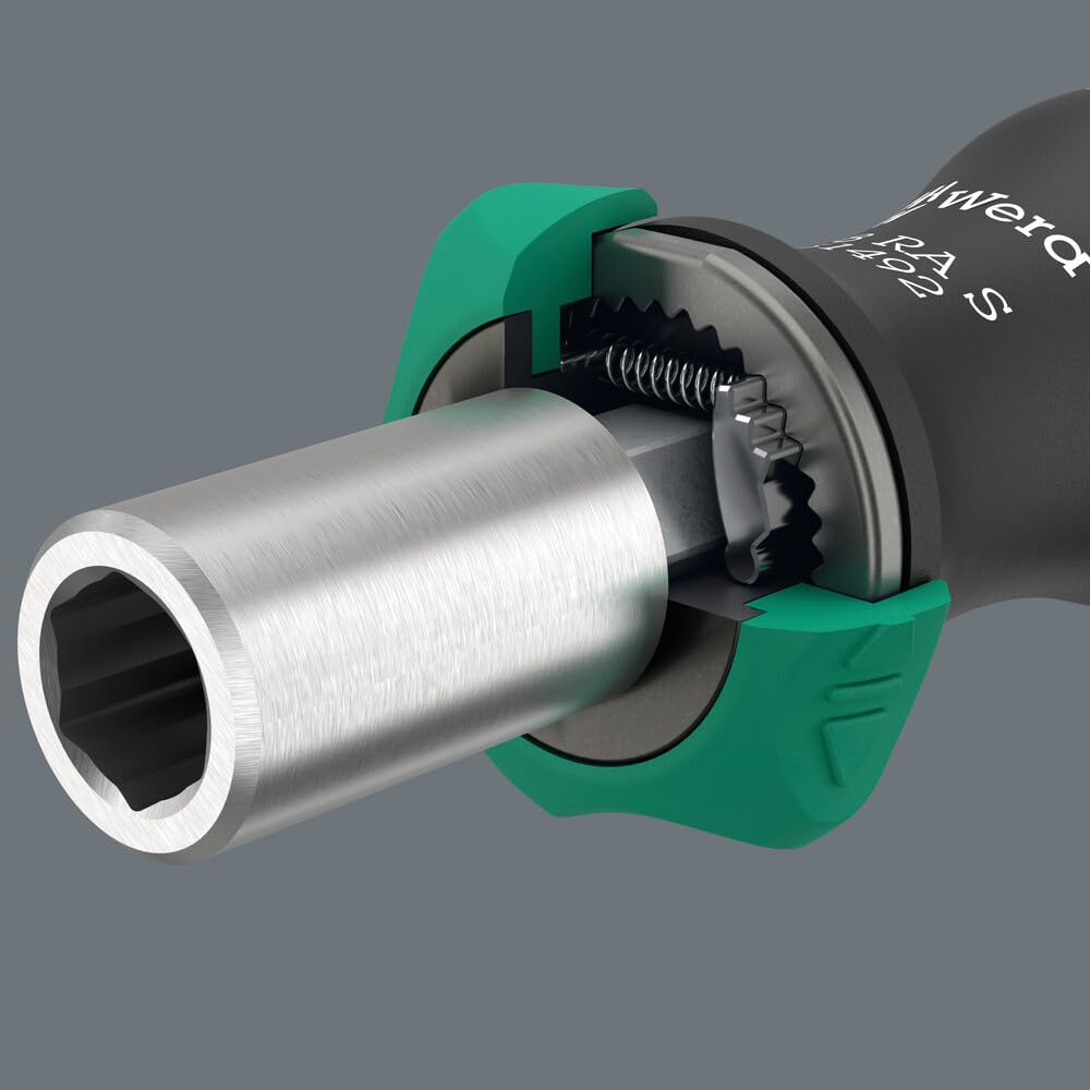 WERA - 05051492001-838 RA S Bitholding Screwdriver with Ratchet functionality, 1/4", 1/4" x 102 mm Wera