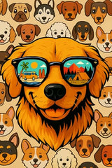 XKOIYOU Cool Dog with Sunglasses Diamond Painting Kits,5D Diamond Painting Diamond Art,Round Full Drill Diamond Art Kits Diamond Dots Crafts for Home Decor Gift 12x16inch XKOIYOU
