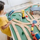 Melissa & Doug Wooden Railway Set, 130 Pieces - Wooden Train Set for Toddlers Ages 3+ Melissa & Doug