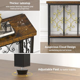ikkle 70.9" Extra Long Console Table, Industrial Narrow Sofa Table Behind Couch with 2 Tier Storage Shelf, Entryway Hallway Accent Table for Living Room, Foyer, Rustic Brown ikkle