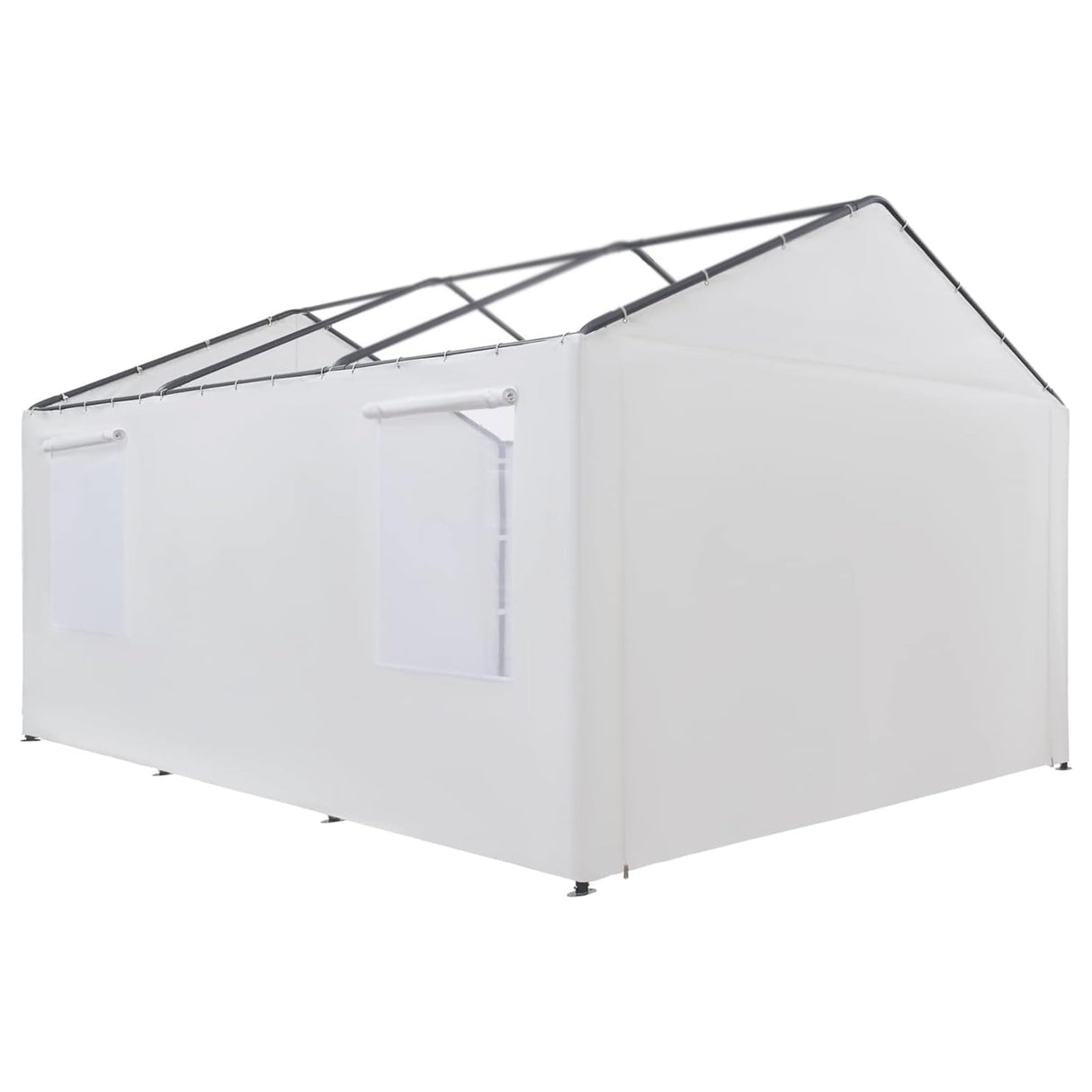 TGEHAP Carport Replacement Sidewall Replacement Sidewall Tarp Top for 10' x 20' Carport Frame Replacement Side Wall Cover Top Cover and Frame Not Included (White) TGEHAP