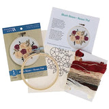 LEISURE ARTS Embroidery Kit 4" Blush Rose (French) - Embroidery Kit for Beginners and Adults, Cross Stitch Kits with Patterns, DIY Starter Set for Seasonal Craft Projects