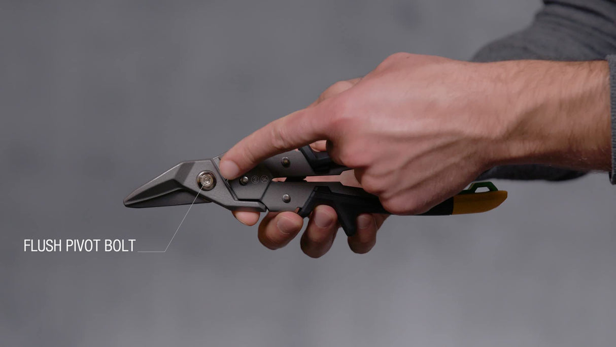 ToughBuilt - Right Cut Aviation Snips - One Handed Lock Operation - (TB-H4-60-R) ToughBuilt