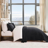 EverGrace Luxury Velvet Quilt Bedding Set King Size 3 Pieces with Pillow Shams, Soft Cross-Stitch Velvet Comforter Set, Lightweight Coverlet Bedspread for All Seasons, Black EverGrace