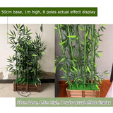 Artificial Bamboo Tree Privacy Fence, Faux Bamboo Plant Partition Screen With Wooden Base, For Greenery Wall Backdrop, Landscaping, Room Dividers, Indoor Outdoor Decor(1m/3.2ft,120cm/47.2in-22 pole) GZHERVICES