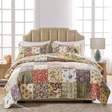 Greenland Home Blooming Prairie 100% Cotton Authentic Patchwork Reversible Quilt Set, 3-Piece Full/Queen Greenland Home Fashions