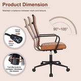 Okeysen Office Desk Chair Conference Room Chairs, Modern Ergonomic Executive Swivel Chair, Adjustable Height PU Leather Home Desk Chairs with Armrests, Comfy Computer Task Chairs with Wheels Okeysen