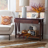 Linon Home Dcor Console Table, 42.01"w x 13.98"d x 30.71"h, Antique Tobacco Linon