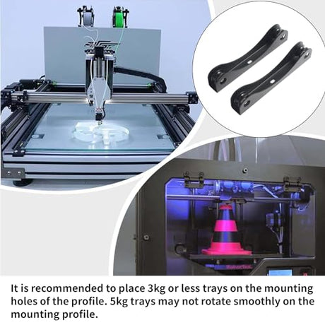 FYSETC 3D Printer Metal Filament Spool Holder - Adjustable Filament Stand Mount Rack: 0.5-5KG 3D Printing Material Roller Separated Brackets Fit All Spool Sizes Types Filament PLA PETG ABS - 1 Pack FYSETC