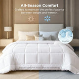 Bedsure Comforter Duvet Insert - Quilted Comforters Oversized King Size, All Season Duvet, GentleSoft Down Alternative Bedding, with 8 Tabs, Gifts for Women/Men, White, Oversized King 116 x 98 Inches Bedsure