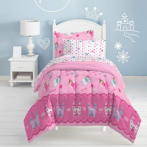Dream Factory Magical Princess Ultra Soft Microfiber Girls Comforter Set, Pink, Twin dream FACTORY