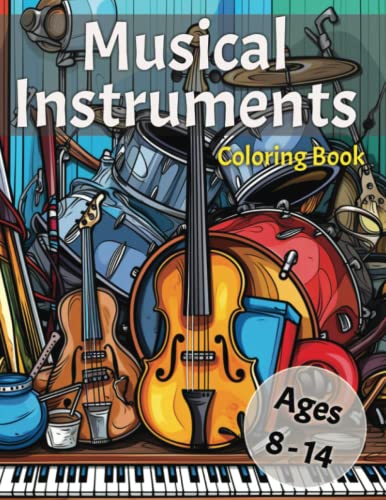 Musical Instruments Coloring Book