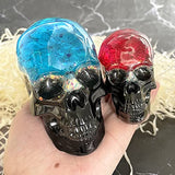 RESINWORLD Set of Large + Medium + Small 3D Skull Resin Molds, Flexible Clear Silicone Skull Head Molds, Silicone Molds for Resin, Soap, Clay, Candle Wax Casting, Halloween Home Decoration