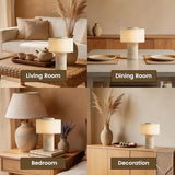 BSOD Travertine Lamp, Rechargeable 10 Inch Stone Table Lamp Marble Wabi Sabi Light Fixture Cordless Touch Dimmable LED Decor for Console, Side, Entryway, Foyer, Counter(Rechargeable Travertine Lamp) BSOD