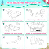 10FT Inflatable Bubble House Dome for Kids, Clear PVC Inflatable Bubble House Tent with Tunnel, Bubble Balloon House with Air Blower, 600W Air Pump for Party (Pink, 10FT) Gaonala