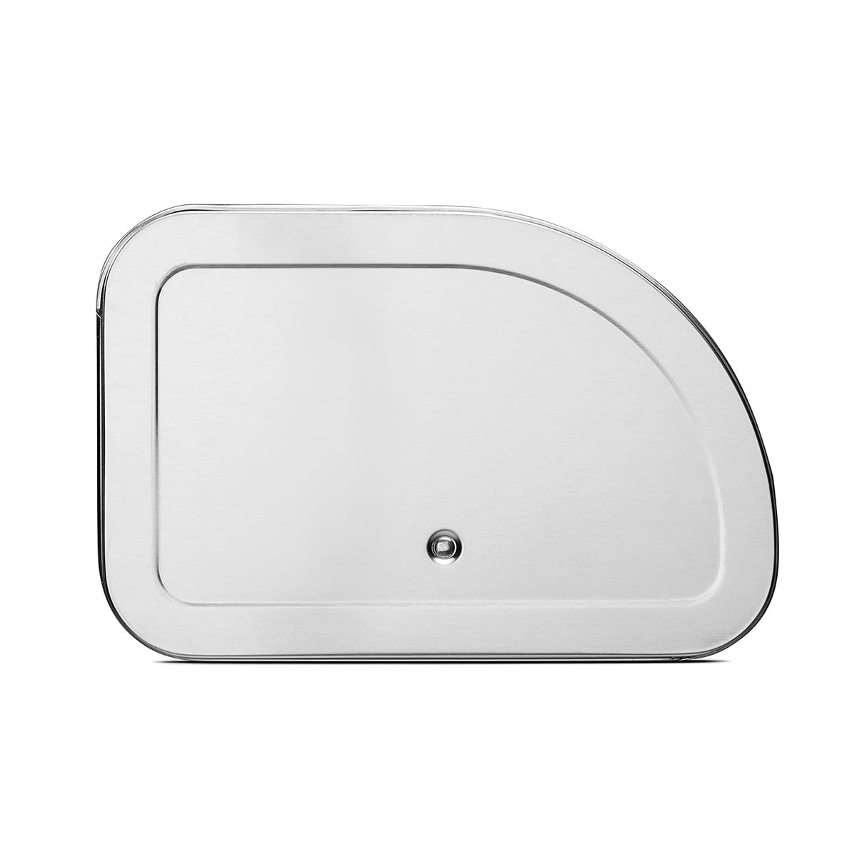 Brabantia Medium Roll Top Bread Box (Matt Steel) Large Grip Front Opening, Partially Flat Top Bread Box, Fits 1 Loaf, Ideal for Kitchen Counter Brabantia