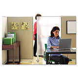 Quartet Privacy Screen, 64" x 38" Translucent Portable Wall Divider, Adjustable Height, Sturdy Aluminum Frame on Wheels, Includes Attachable White Board (WPS2000) Quartet