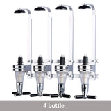 HAPYFMSHI Wall-Mounted House Liquor Dispenser | Alcohol Station Cocktail Tap, Push-Release Valves, Home Bar, Man Cave | Easy Assemble - Wooden Board NOT Included (4 Bottle) HAPYFMSHI