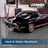 USANNEX Garage Floor Epoxy - 100% Epoxy Resins - Heavy Duty Floor Coating, Floor Sealer - Ideal for Garage Floor (Dark Gray) USANNEX
