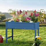 KETOYARK Raised Garden Planting Bed with Legs,HDPE Elevated Planter Box Rot-Resistant and Non-Cracking for Herb Vegetable Flower with Drainage Hole Outdoors/Indoors Planter Raised Beds,Navy KETOYARK