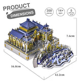 Piececool 3D Metal Puzzles, The Old Summer Palace Chinese Traditional Architecture Building Models Kit to Build for Adults Brain Teaser 3D Puzzle Gift Home Decor DIY Crafts - 358 PCS
