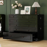Keloyid Queen Murphy Bed Included Mattress：Wood Murphy Bed Cabinet with USB Charging Station and Large Storage Drawer for Bedrooms/Guest Rooms/Apartments, Black-13 Keloyid