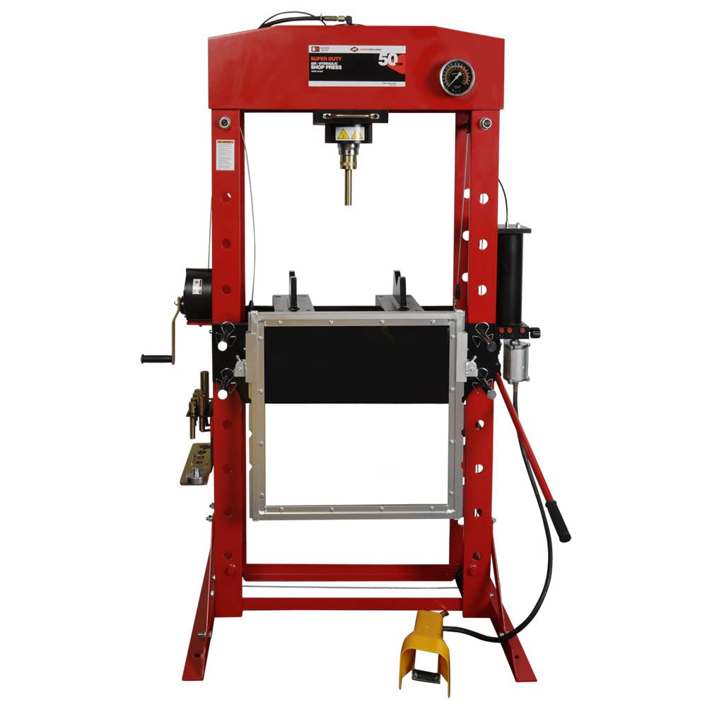 AFF Super Duty Hydraulic Shop Press, 50 Ton Capacity, 54"W x 75"H, 854ASD - WoodArtSupply