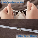 Nestl Twin Duvet Cover Set - Soft Prewashed Chocolate Brown Duvet Cover Twin/Twin XL, 2 Piece, with Zipper Closure, 1 Duvet Cover 68x90 inches and 1 Pillow Sham