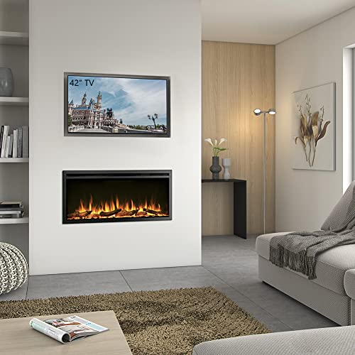 LegendFlame 40" W Austin in Wall Recessed & Wall Mounted Electric Fireplace (EF286A) Legend Flame