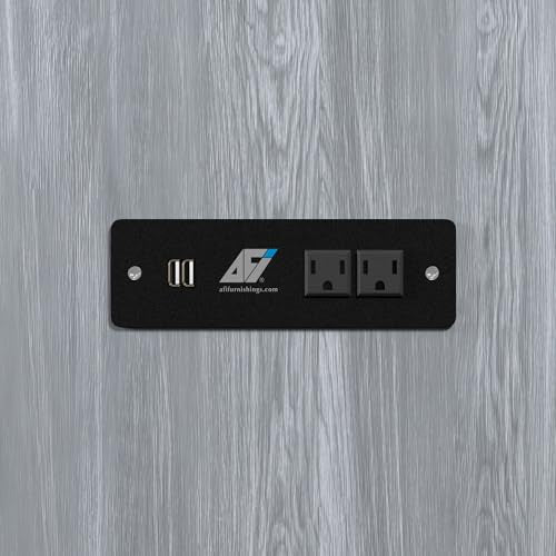 AFI, Northfield Murphy Bed Chest Twin XL with 6" Mattress, Storage Drawer & Built-in USB Charger, Driftwood AFI