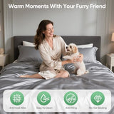 Luxury Organic Tencel & Viscose from Bamboo Cooling Sheet Set,Silky Soft Lyocell Sheets with Deep Pocket, Hypoallergenic & Breathable Bedding with Pillowcases (Gray, King) Pillcase