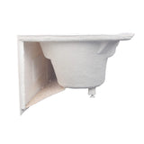 Kingston Brass Aqua Eden VTAP603022L 60-Inch Acrylic Anti-Skid Alcove Tub with Left Hand Drain Hole, White Kingston Brass