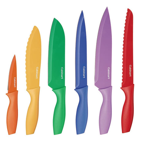 Cuisinart 12-Piece Kitchen Knife Set, Multicolor Advantage Cutlery, C55-01-12PCKS Cuisinart