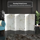 Red Lantern 4 ft. Short Double Sided Ivory Flowers Canvas Folding Screen 6 Panel Freestanding Partition and Separator for Modern and Contemporary Bedroom, Home Office, Studio, Dorm, Apartment Red Lantern