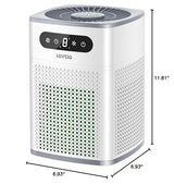 Air Purifiers for Bedroom, HEPA Covers Up to 302 sq.ft Room, 24db Sleep Model, Night Lighting, 3 Timers, with Aromatherapy for Bedroom, Dorm Room, Apartment, Kitchen-HY1800 Loytio