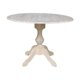 IC International Concepts International Concepts 42" Round Dual Drop Leaf Pedestal Table-30.3" H, Unfinished Dining Table, Ready to Finish IC International Concepts