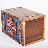 STAR INDIA CRAFT SIC Rosewood Hand Engraved Urn for Human Ashes Adult Female & Male or Pets, Peaceful Funeral Keepsake Decorative Wooden Box, Burial STAR INDIA CRAFT