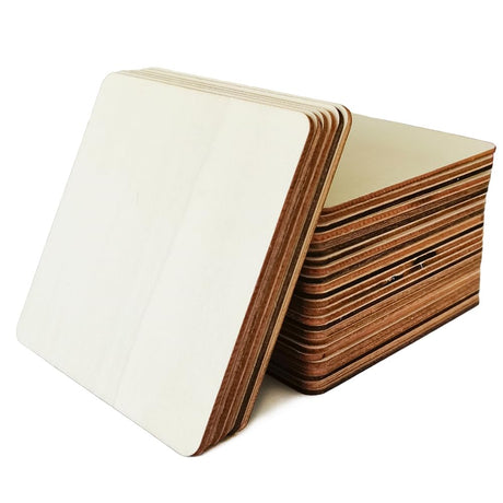 ZQYYQZ 30PCS 4x4 Inch Wood Squares, Unfinished Blank Natural Square Wood Pieces Wooden Cutouts for DIY Crafts Painting, Scrabble Tiles, Coasters, Home Decoration ZQYYQZ
