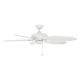 Honeywell Ceiling Fans Duval 52 Inch Ceiling Fan, Quick 2 Hang Indoor/Outdoor Ceiling Fan with Pull Chain, Tri-Mount 5 Blade Tropical Design, ETL Damp Rated, White (50206-01) Honeywell Ceiling Fans