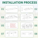 10' x 20' White Gazebo Canopy Tent Featuring 4 Removable Sidewalls, Outdoor Shade Shelter with Transparent Windows, Ideal for Parties, Backyard, Birthdays, Events, Gatherings, Patio, Birthday Usnipoya