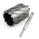 OSCARBIDE Annular Cutter 2 inch Cutting Diameter 2 inch Depth of Cut,3/4 inch Weldon Shank 2 Flat Mag Drill Bit with Pilot Pin for Magnetic Drill Press,1 Piece OSCARBIDE