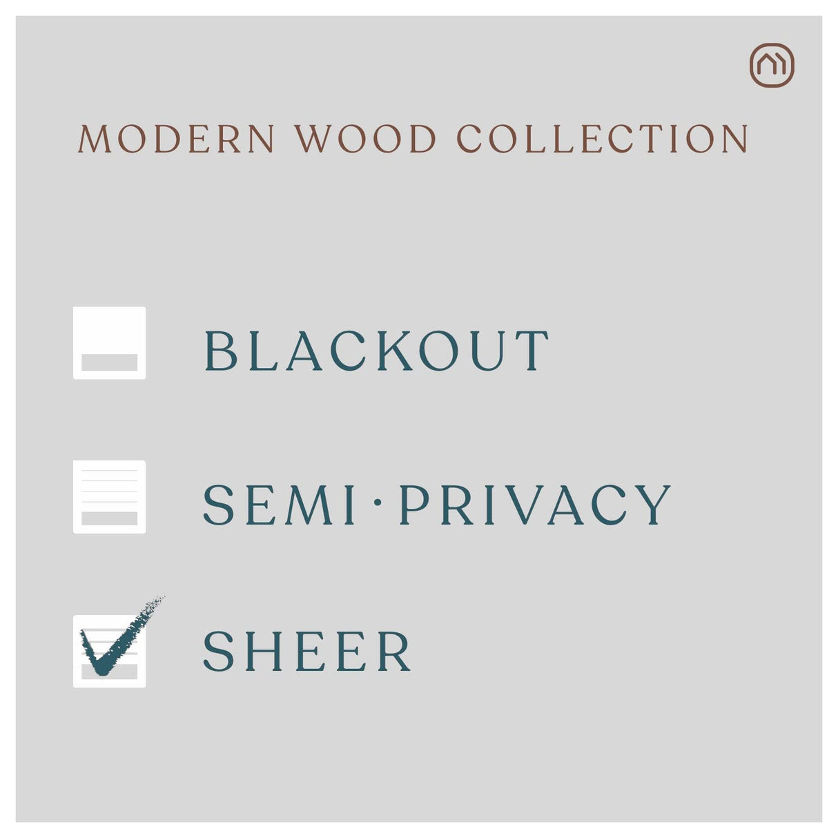 MOOD Custom Bamboo Shades | Modern | Cordless Bamboo Roman Shades for Windows and Doors (Natural Woven) | Modern Light Grey (Sheer) | 35" W X 48" H Mood
