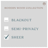 MOOD Custom Bamboo Shades | Modern | Top Down Bottom Up Cordless | Bamboo Roman Shades for Windows and Doors (Natural Woven) | Modern Camel (Sheer) | 31" W x 60" H Mood