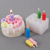 2 PCS Mini Long Cylinder Shape Mold Pillar Cylinder Shape Mold Silicone Candle Molds Mini Twisted Cylinder Mould for Candle Home Decoration Candle Making Birthday Cake Decor AddLotLot