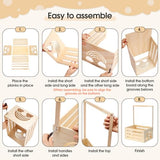 Yerliker Wooden Baby Shower Crate Closet Baby Shower Gifts Basket Baby Storage Crate Hamper with Handle Personalized Basket for Newborn Boys Girls Pregnancy Gifts(Wood Color, Cloudy, Rainbow) Yerliker