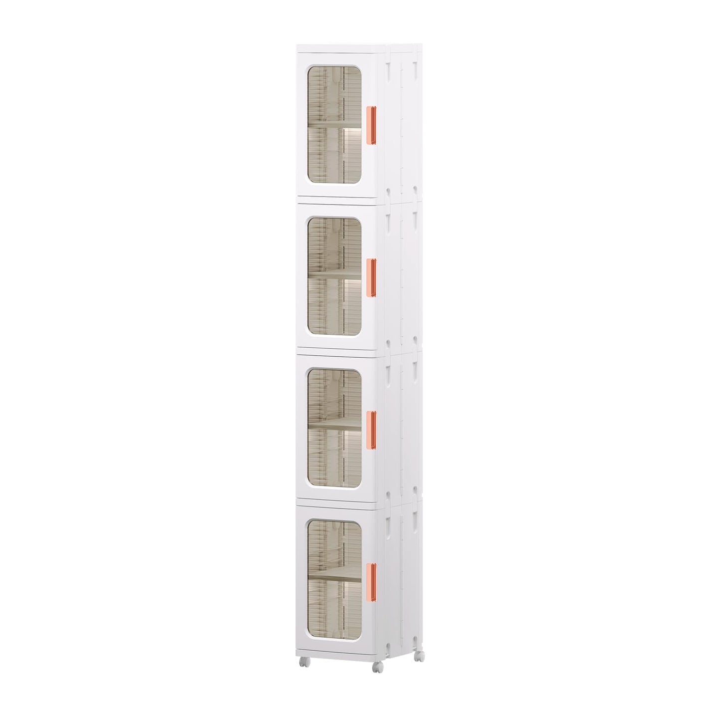 CXCJAI Narrow Storage Cabinet with Doors and Shelves Tall Skinny Bathroom Storage Kitchen Cabinet with Adjustable Shelf Cabinet Organizer Toilet Paper Storage Linen Closet 1 Pack (White)