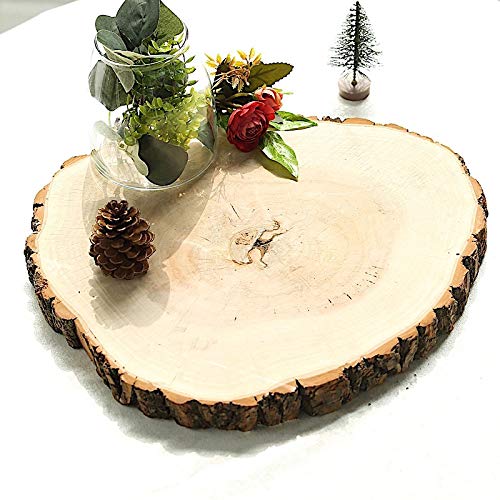 BalsaCircle 14-18-Inch Wide Natural Round Poplar Wooden Slices Party Tabletop Centerpieces - Wedding Party Crafts Home Decorations - WoodArtSupply