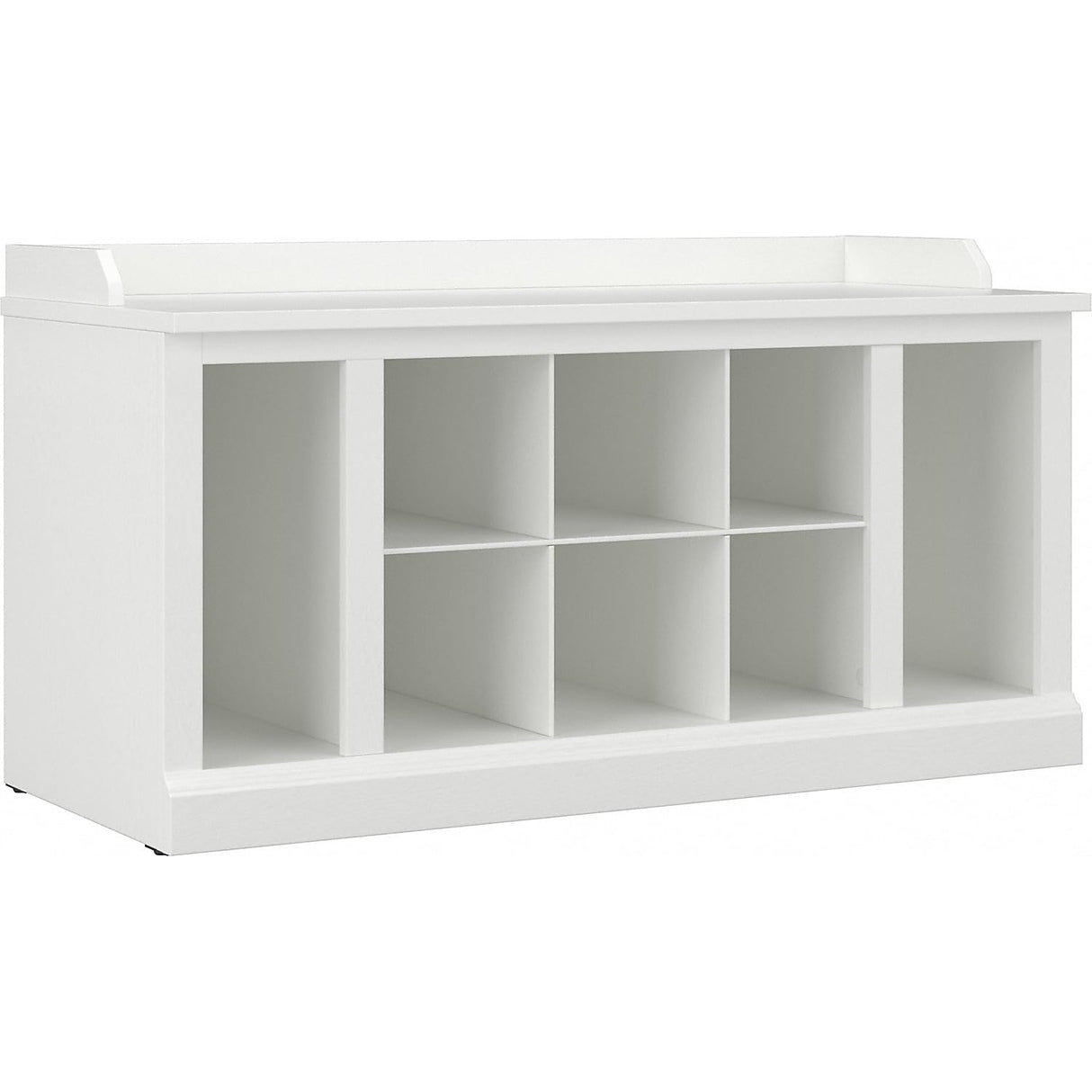 kathy ireland Home by Bush Furniture kathy ireland Home by Bush Furniture Woodland Shoe Storage Bench with Shelves, 40-inch, White Ash (WDS240WAS-03) Bush Business Furniture