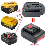 Battery Adapter for Bosch 18V Lithium-Ion Cordless Tool, Compatible with Dewalt 18V 20V Max/ Milwakee M18 18V Li-ion Battery Convert to Bosch 18V Compact Lithium Battery BAT608 BAT609 BAT612 BAT618 QINIZX